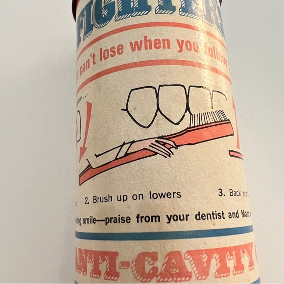 50s Bank "Cavity Fighter's Bank" Cartoonish graphics from Colgate Vintage Penny - Picture 10 of 13